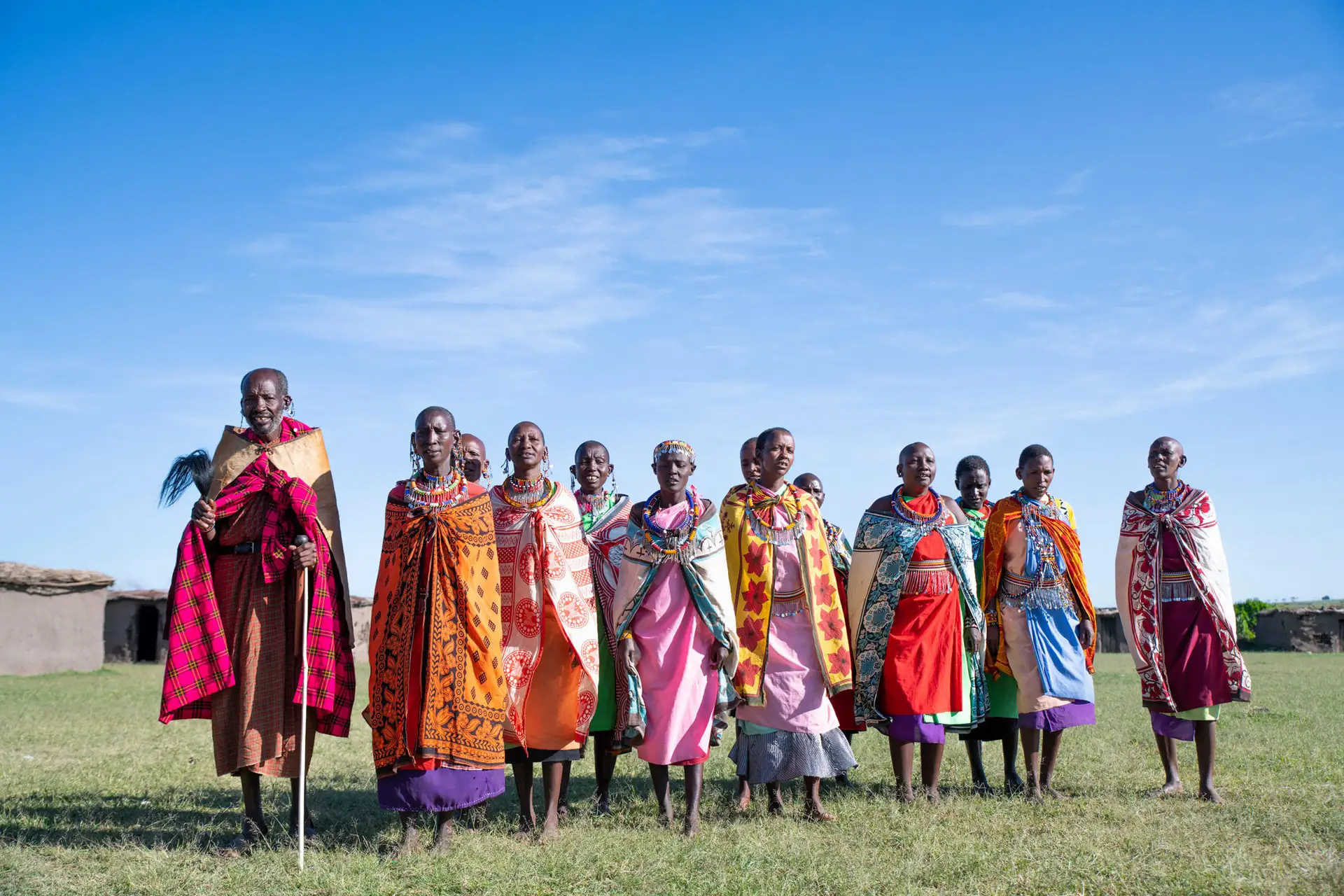 Maasai women in traditional dress.