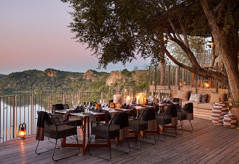 dining table at Singita Pamushana lodge